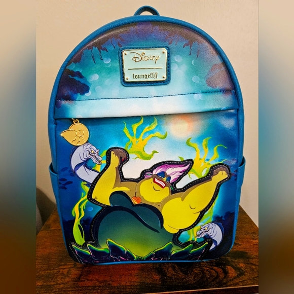 Loungefly Ursula Flotsam and Jetsam Boxlunch Exclusive Mini Backpack - Picture 1 of 5
